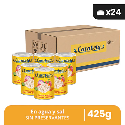 Trozos de Calamar (Pota) Caja x24 