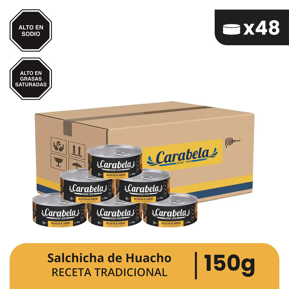  Salchicha Huachana Carabela - Caja x48