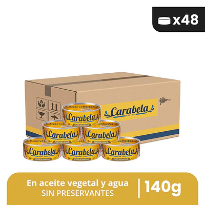  Filetes de Caballa en aceite vegetal Carabela - Caja x48