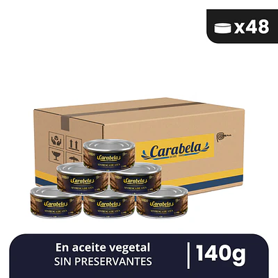 Ventresca de Atún en aceite vegetal - Caja x48