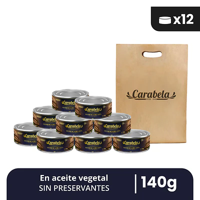 Ventresca de Atún en aceite vegetal - Pack x12