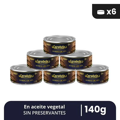 Ventresca de Atún en aceite vegetal - Pack x6