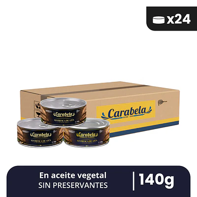 Ventresca de Atún en aceite vegetal - Caja x24