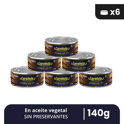Ventresca de Atún en aceite vegetal - Pack x6