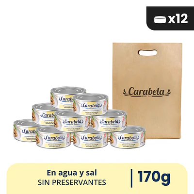 Conserva de Carne de Pechuga de Pollo Carabela – Pack x12  