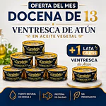 OFERTA DEL MES: Ventresca de Atún en aceite vegetal - Pack x12 +1 ventresca de atún GRATIS