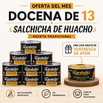 OFERTA DEL MES: Salchicha de Huacho Carabela - Pack x12 +1 ventresca de atún GRATIS