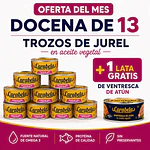  Trozos de Jurel en aceite vegetal Carabela - Pack x12 