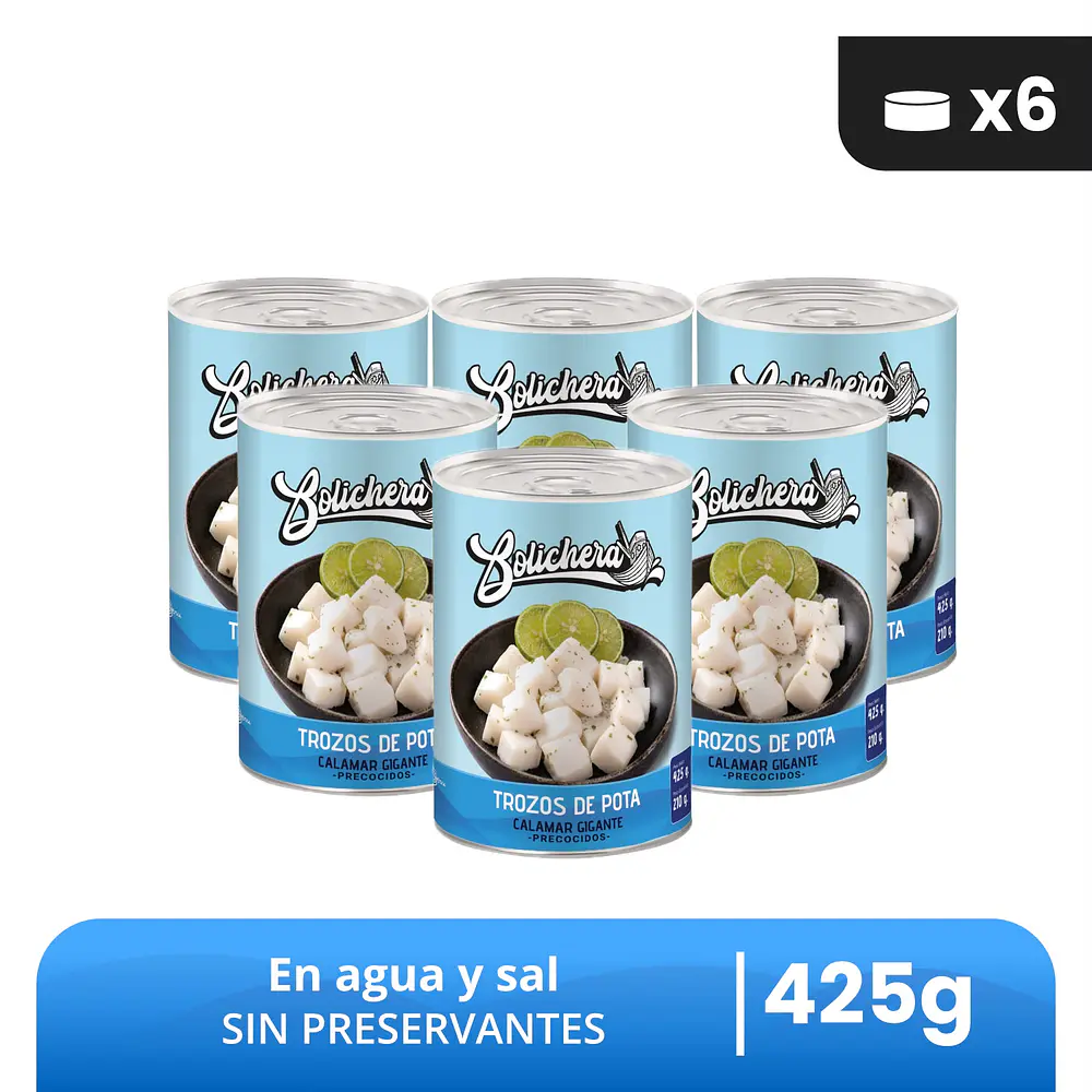 Trozos de Pota Bolichera Pack x6