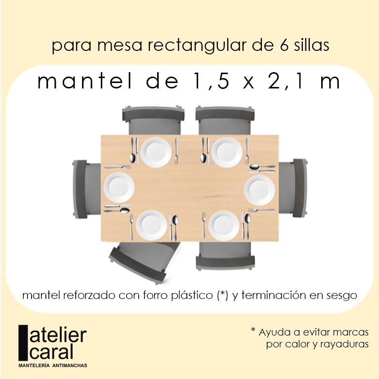 BISTROT<br>GRIS<br>mantel rectangular<br>1,5 x 2,1 m<br><br> 🚚 llega 2 · 4 días