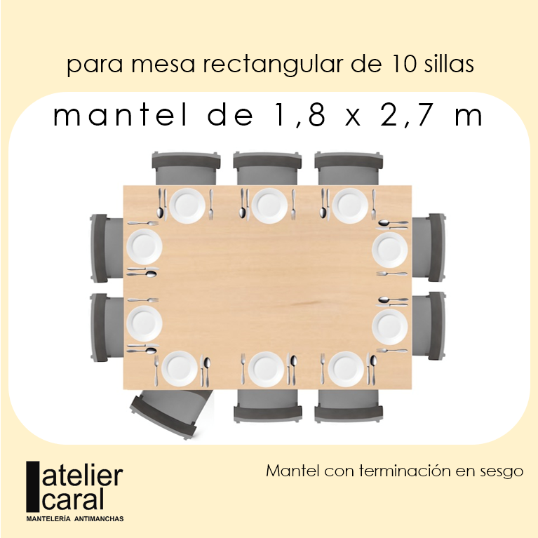 VICTORIAN<br>GRIS<br>mantel rectangular<br>1,8 x 2,7 m<br>[ en stock ]<br>[ llega 2 · 4 días ]