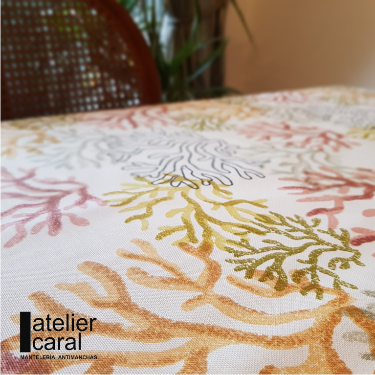 CORAL<br>MULTICOLOR<br>mantel redondo<br>diámetro 1,8 m<br><br> [ 🚚 en stock ] llega 2 · 4 días