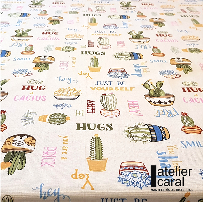 CACTUS mantel rectangular antimanchas 1,5 x 2,1 m<br><br> [ ✂️ disponible ] en 7 · 9 días