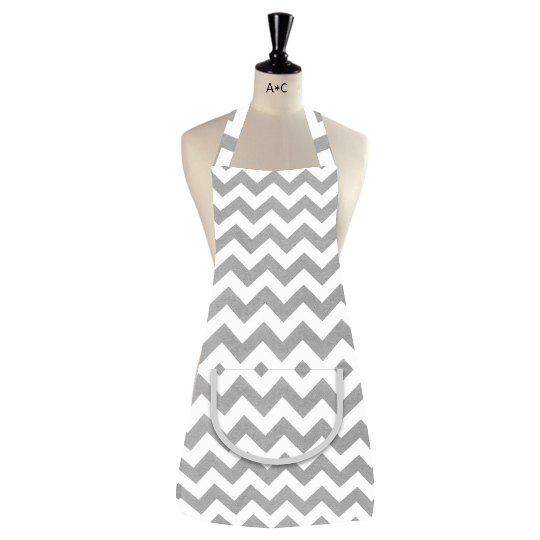 CHEVRON<br>GRIS<br>delantal multiuso<br>cocina y jardín<br><br>[ en stock ]<br>[ 2 · 4 días ]