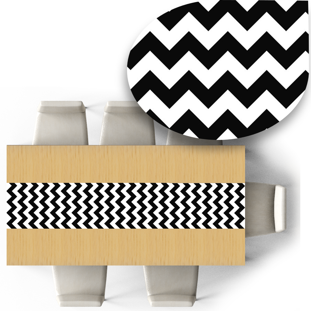 CHEVRON<br>NEGRO<br>camino largo<br>26,5 x 220 cm<br><br>[ en stock ]<br>[ llega 2 · 4 días ]