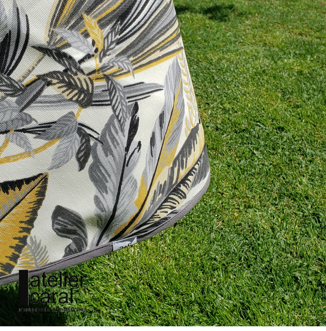 JARDÍN TROPICAL AMARILLO mantel redondo diámetro 1,8 m antimanchas