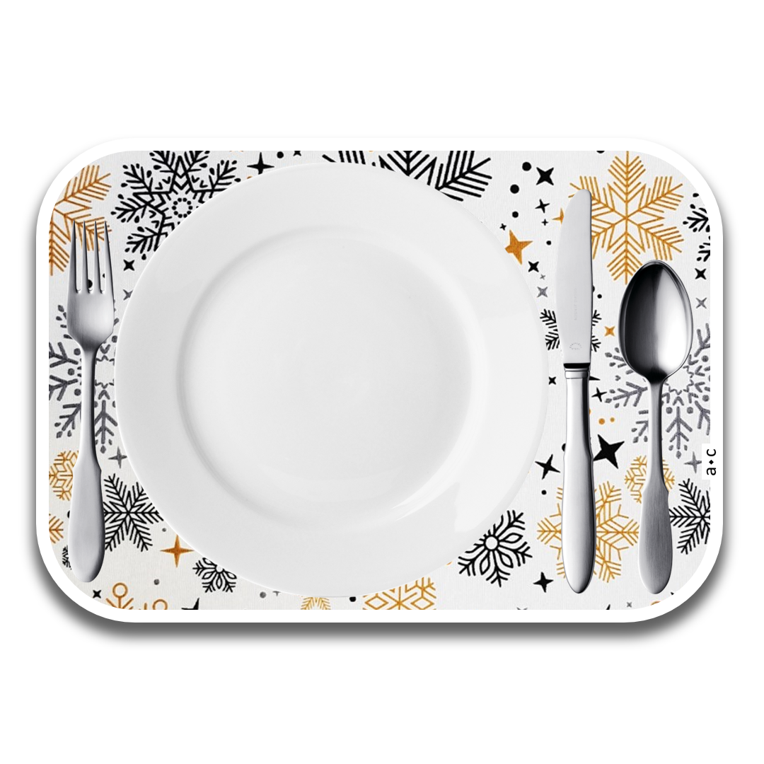 NAVIDAD COPOS  🎄 BLANCO 🎄    43 x 30 cm  