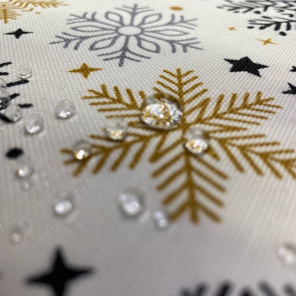 NAVIDAD COPOS 🎄 BLANCO 🎄 mantel largo 3,2 m