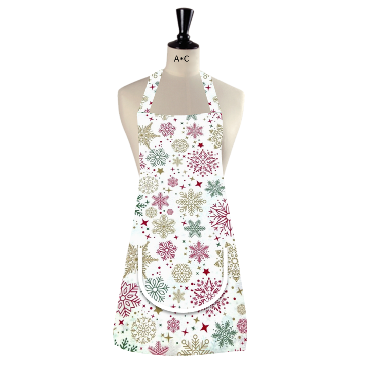 NAVIDAD COPOS 🎄 MULTICOLOR 🎄 delantal multiuso  cocina y jardín