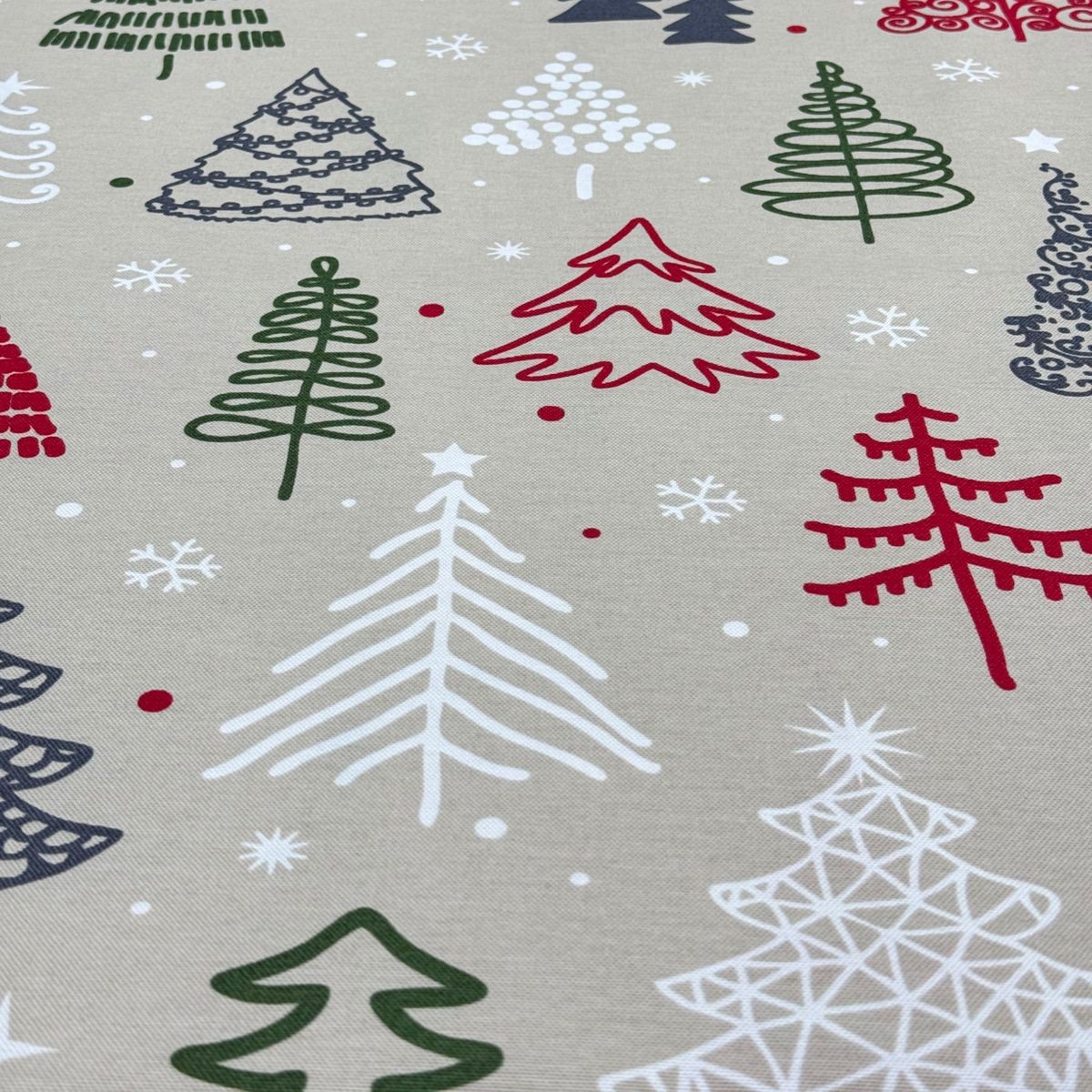 NAVIDAD PINOS 🎄 BEIGE 🎄 mantel 1,5 x 2,4 m antimanchas