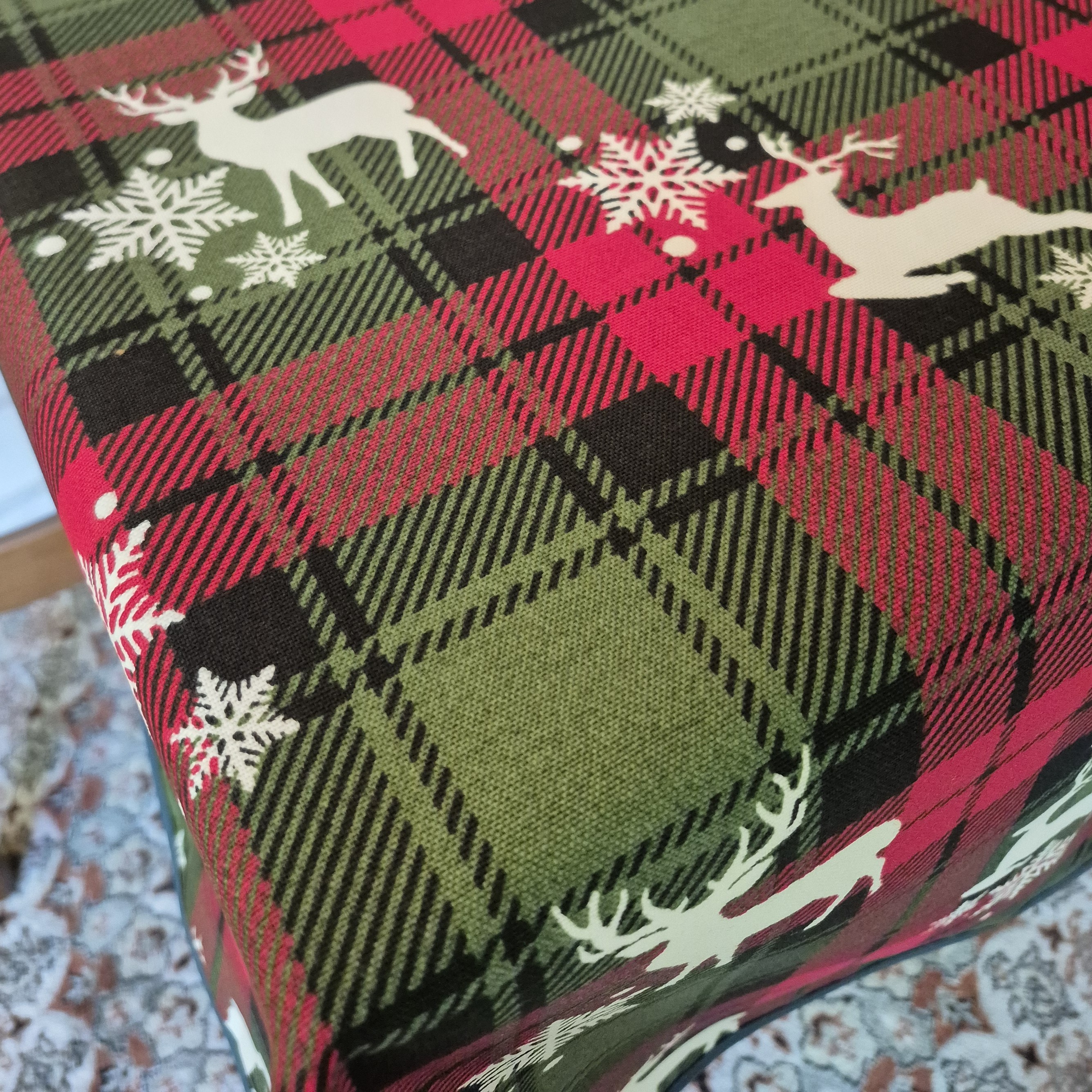 NAVIDAD RENOS 🎄 ESCOCÉS 🎄 mantel 1,5 x 2,4 m  antimanchas