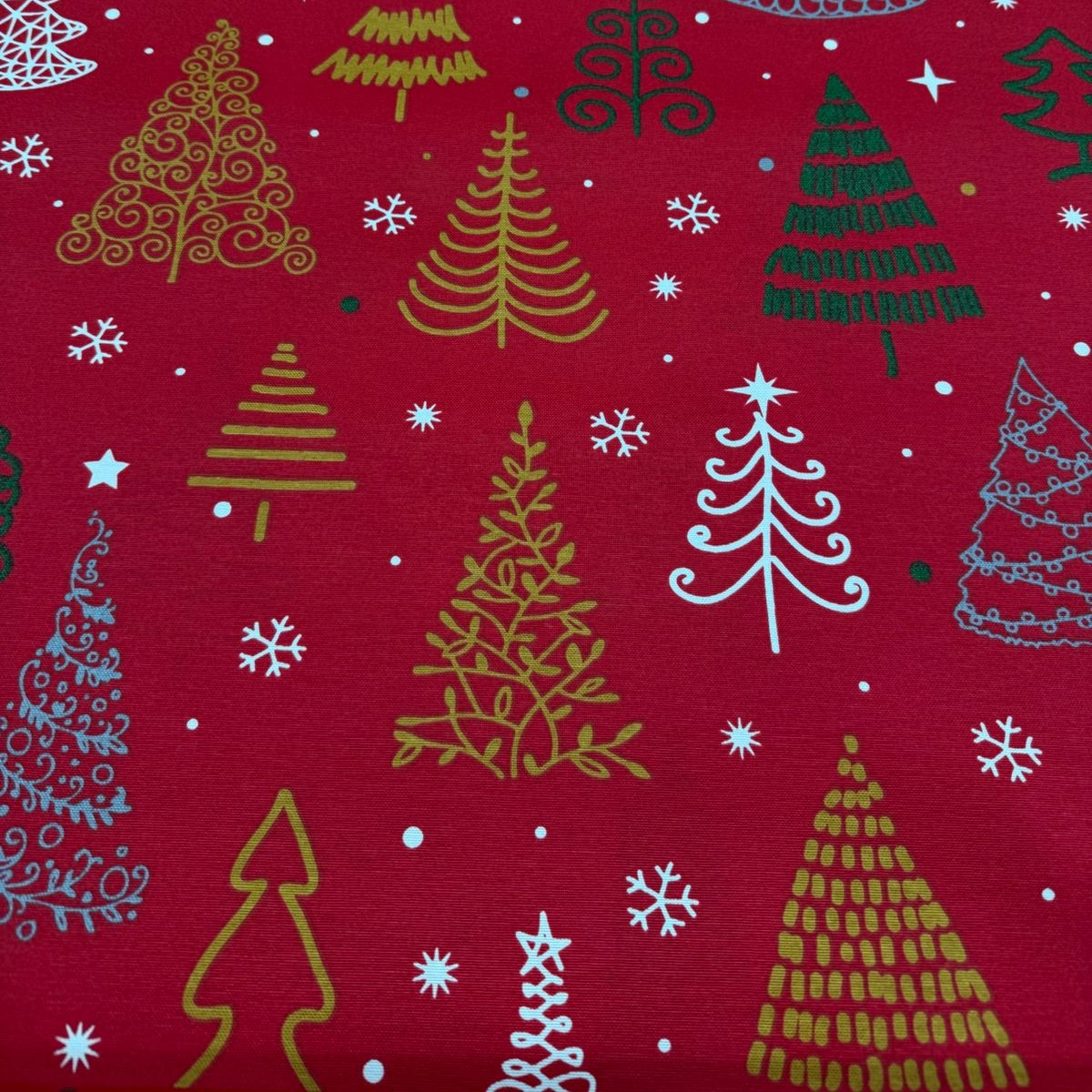 NAVIDAD PINOS 🎄  ROJO  🎄 mantel largo 3,2 m