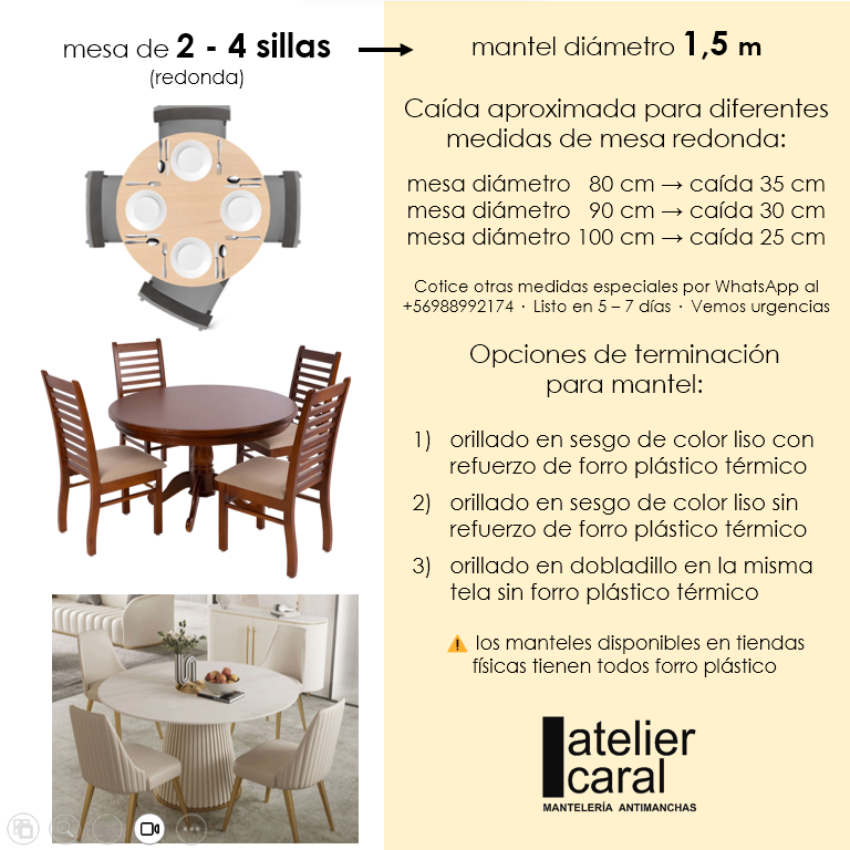 NAVIDAD PINOS 🎄 BEIGE 🎄 mantel redondo diámetro 1,5 m