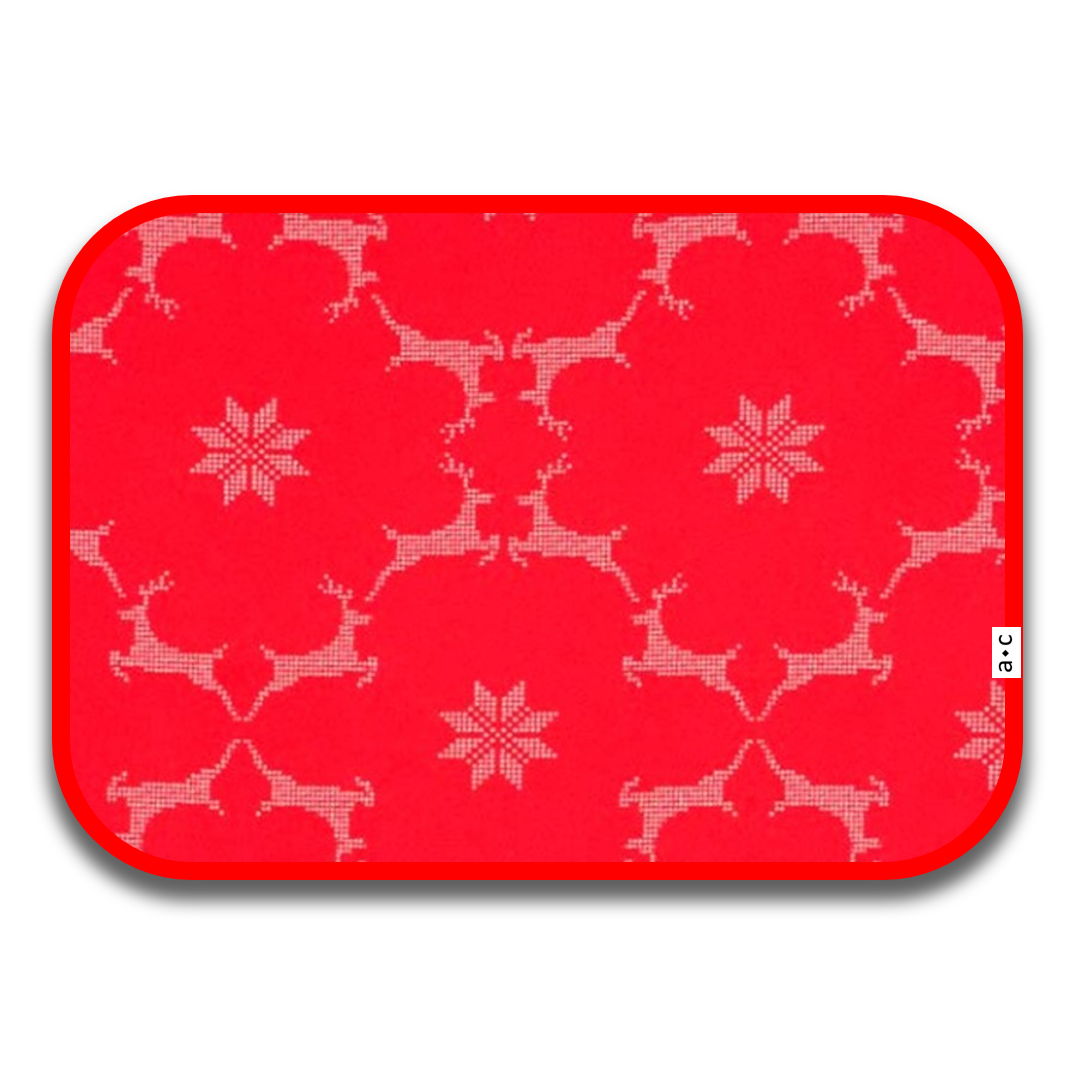 NAVIDAD RENOS   🎄    ROJO    🎄    43 x 30 cm 