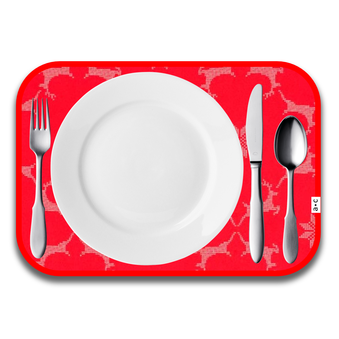 NAVIDAD RENOS   🎄    ROJO    🎄    43 x 30 cm 