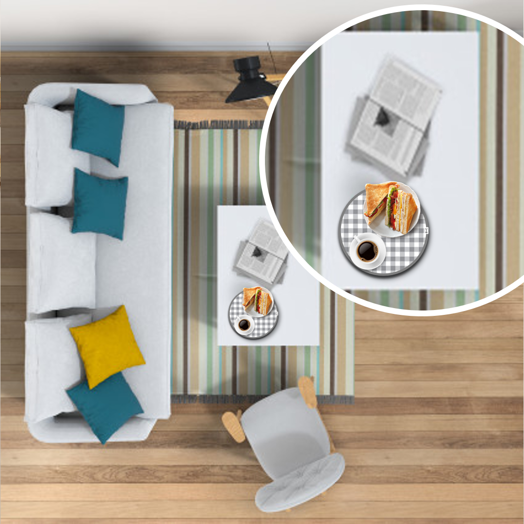 BISTROT GRIS  redondo  29 cm