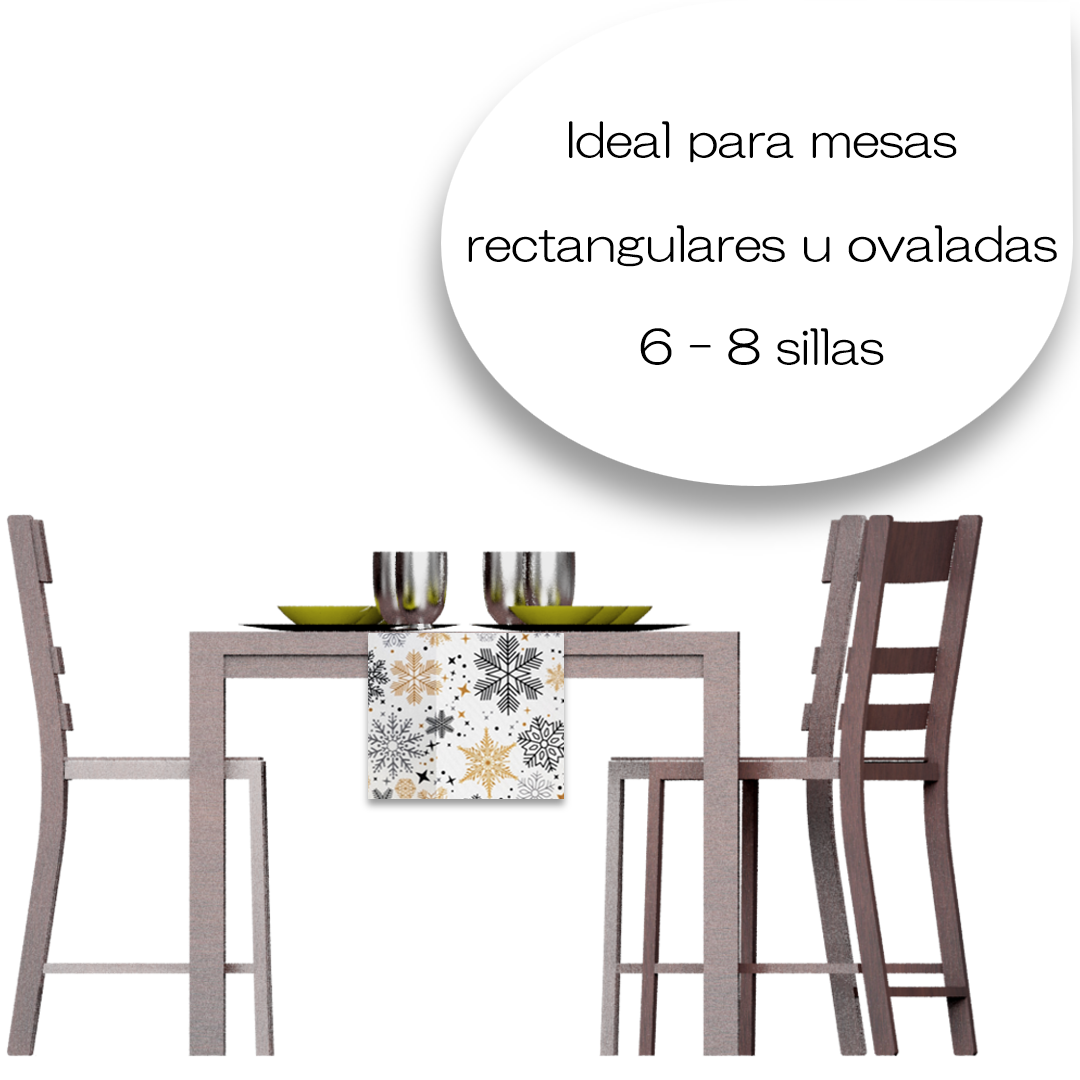 NAVIDAD COPOS 🎄   BLANCO   🎄 27 x 220 cm