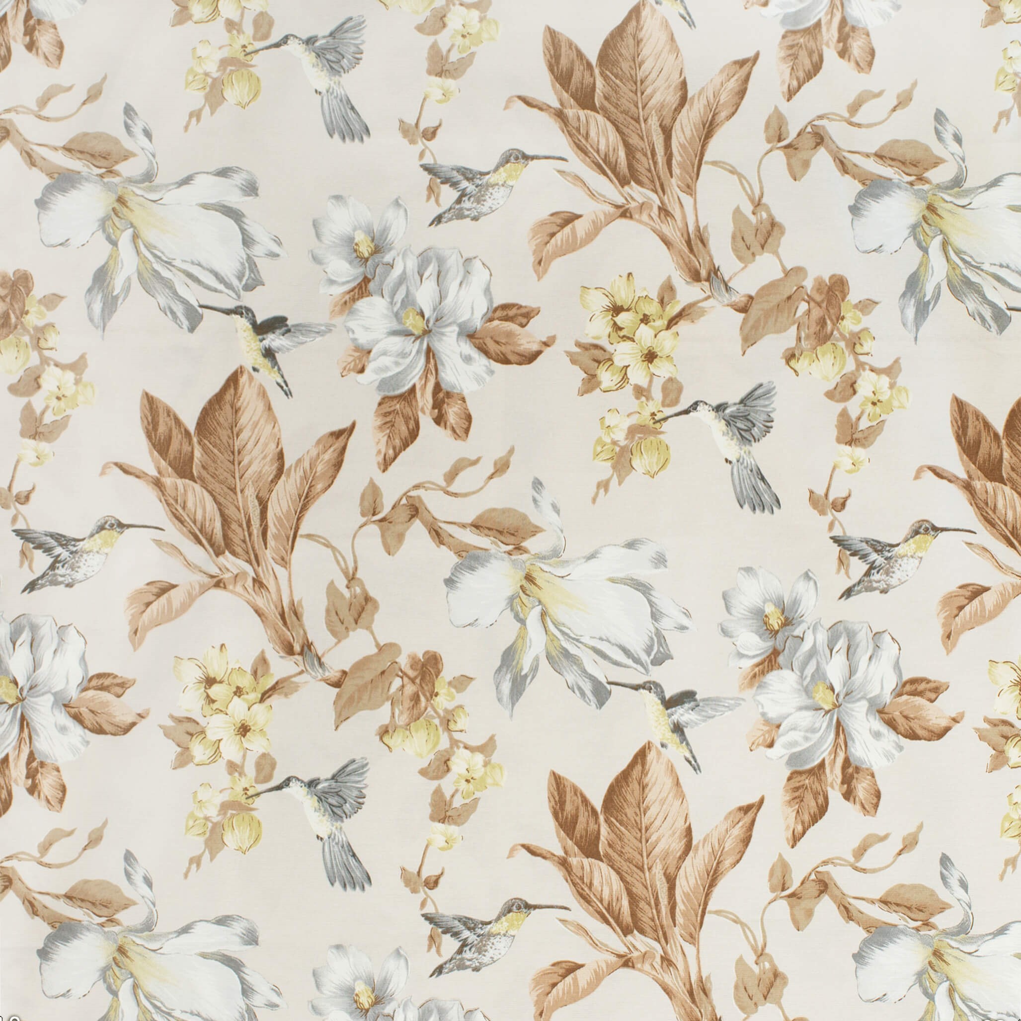 MAGNOLIAS BEIGE mantel antimanchas redondo 6 - 8 sillas