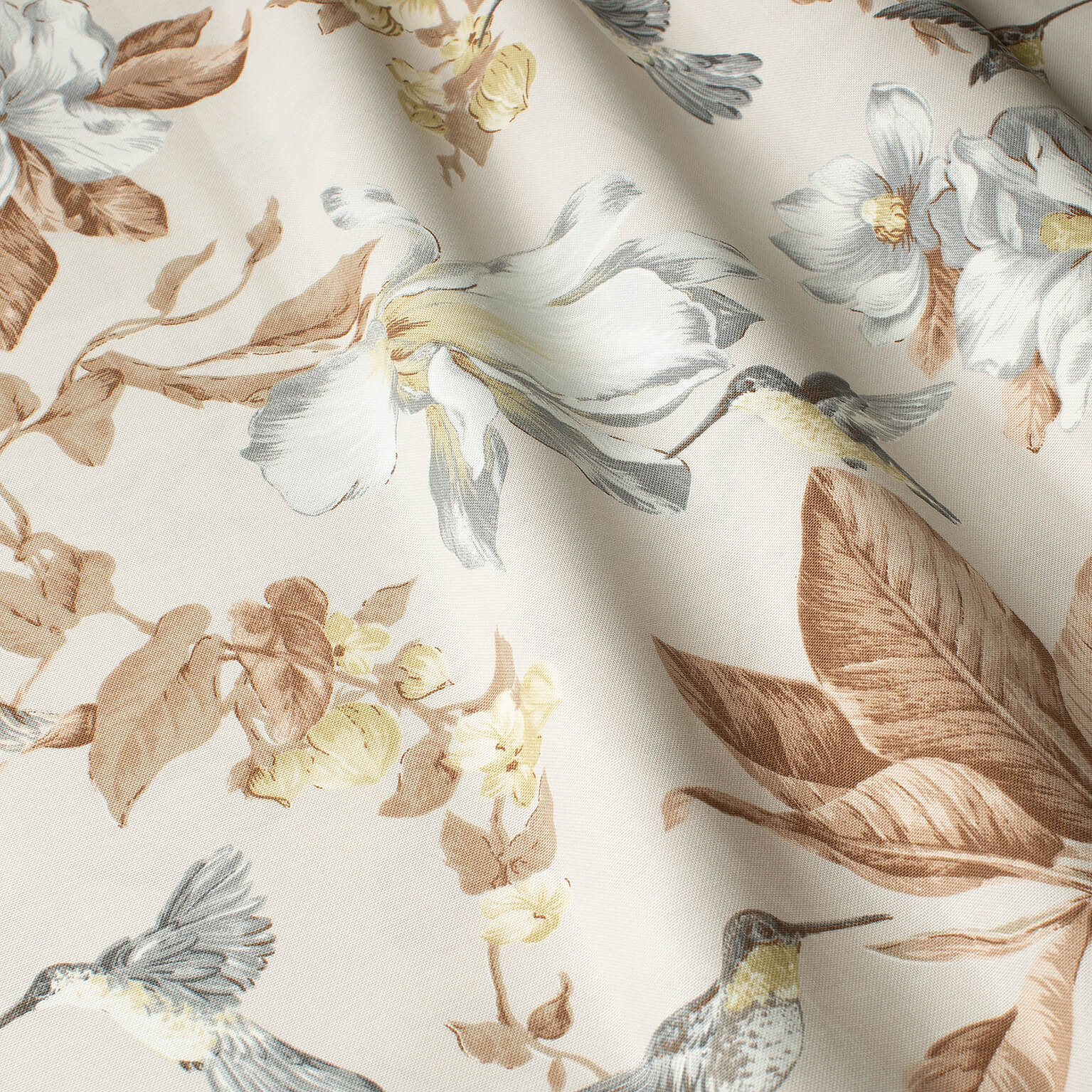 MAGNOLIAS BEIGE mantel antimanchas redondo 6 - 8 sillas