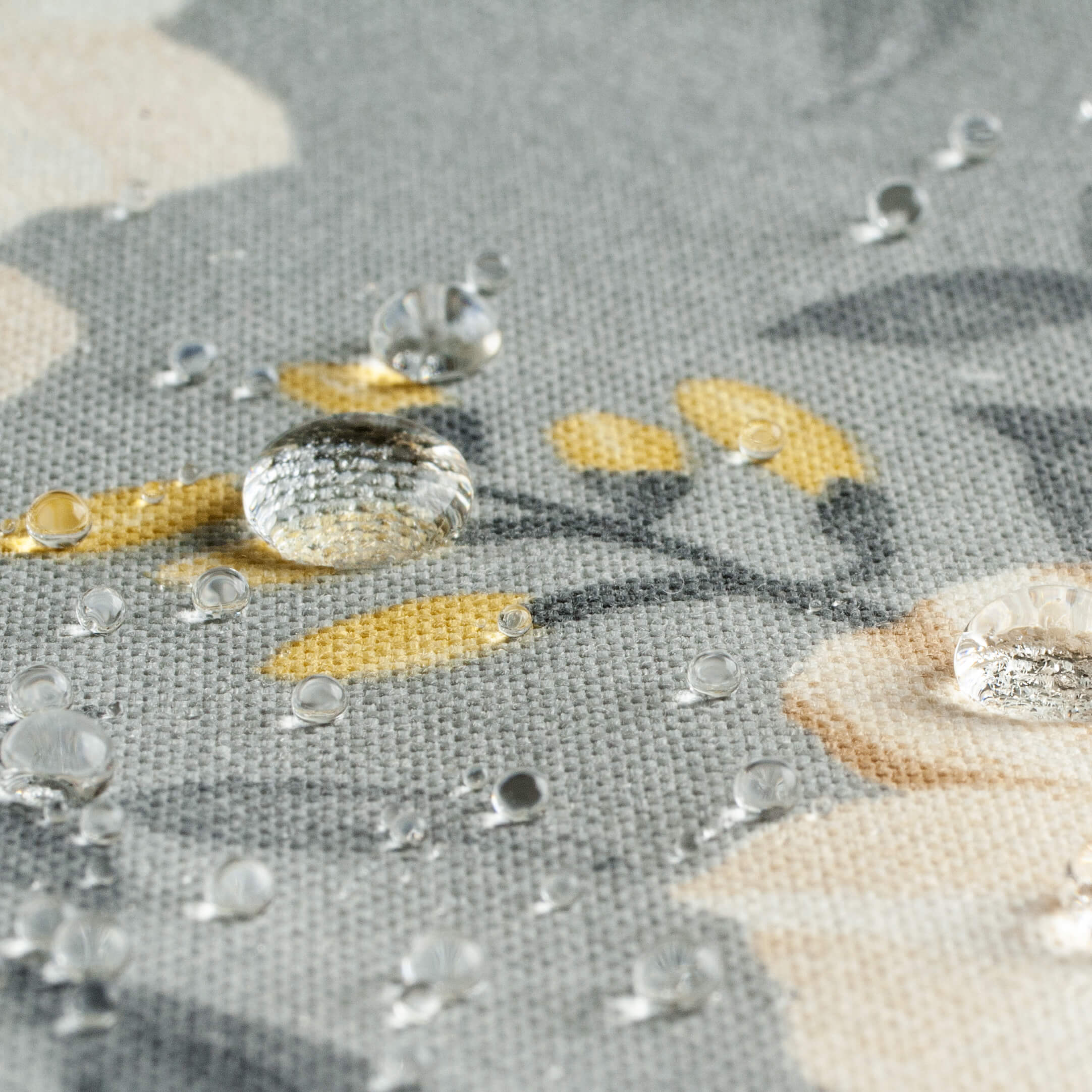 FLORAL  GRIS  mantel redondo 6 · 8 personas