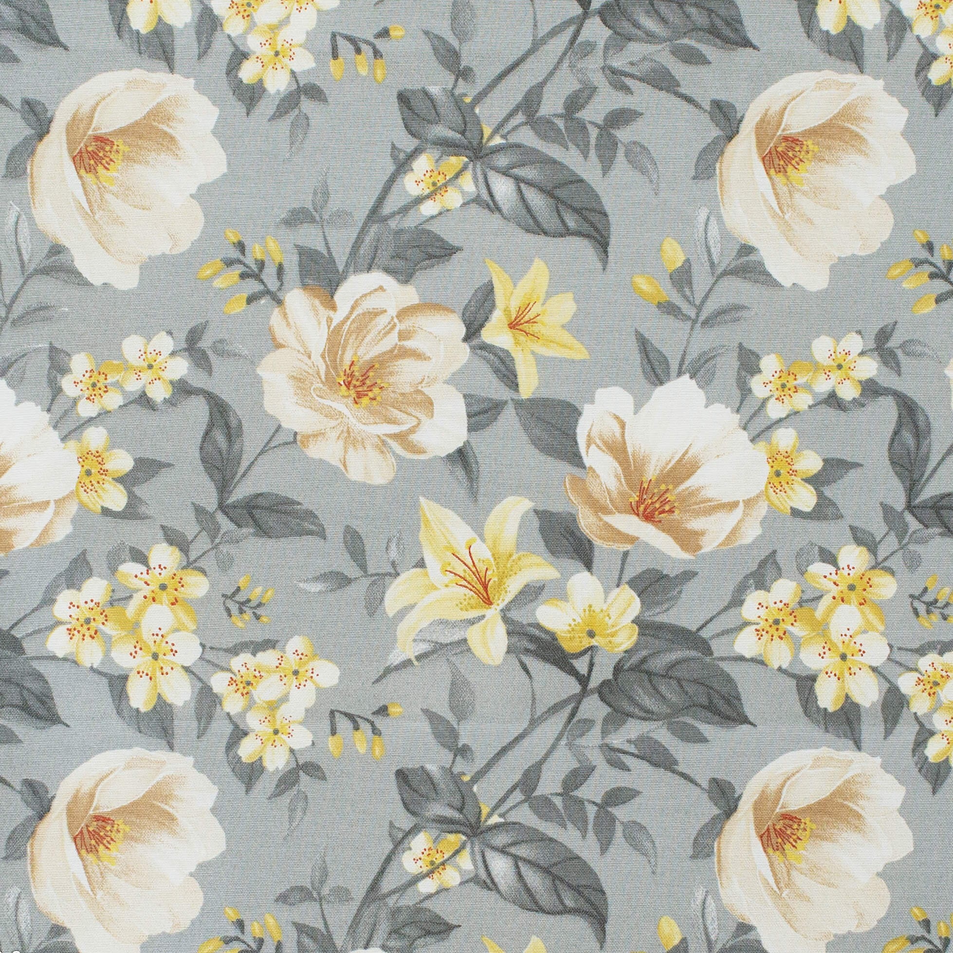 FLORAL GRIS mantel cuadrado 8 personas