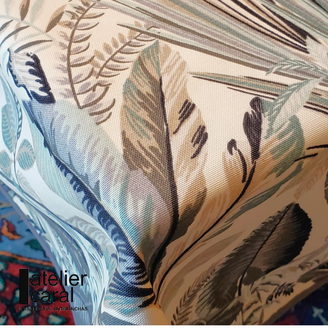 JARDÍN TROPICAL MENTA mantel largo 3,2 m