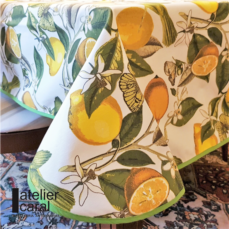 🍋 LIMONES 🍋 mantel 1,5 x 2,4 m antimanchas
