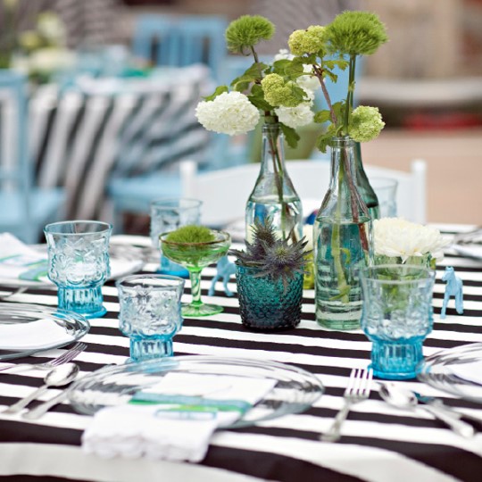 RAYAS negro mantel 1,5 x 2,4 m antimanchas