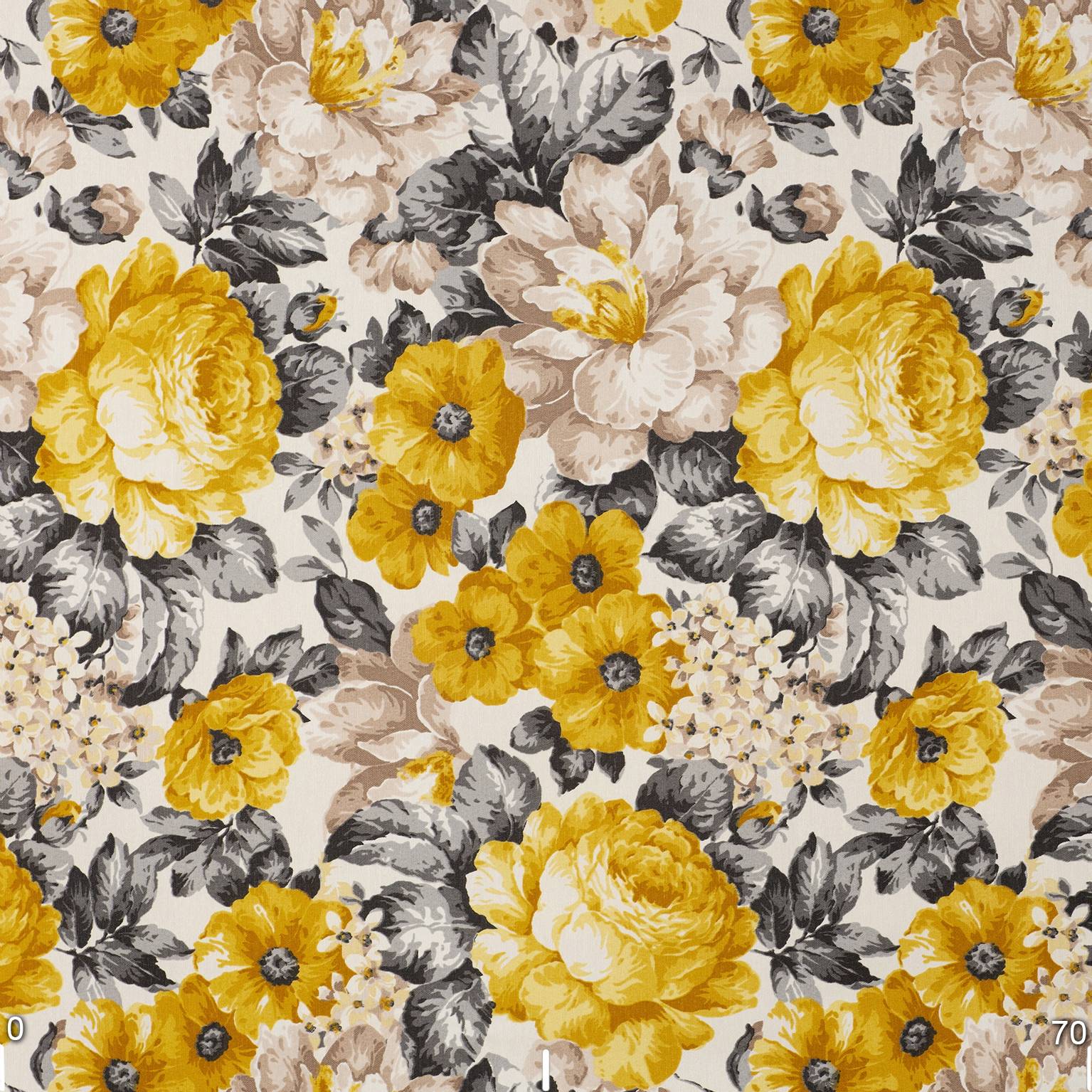 CAMELIAS amarillo mantel 1,5 x 2,4 m antimanchas