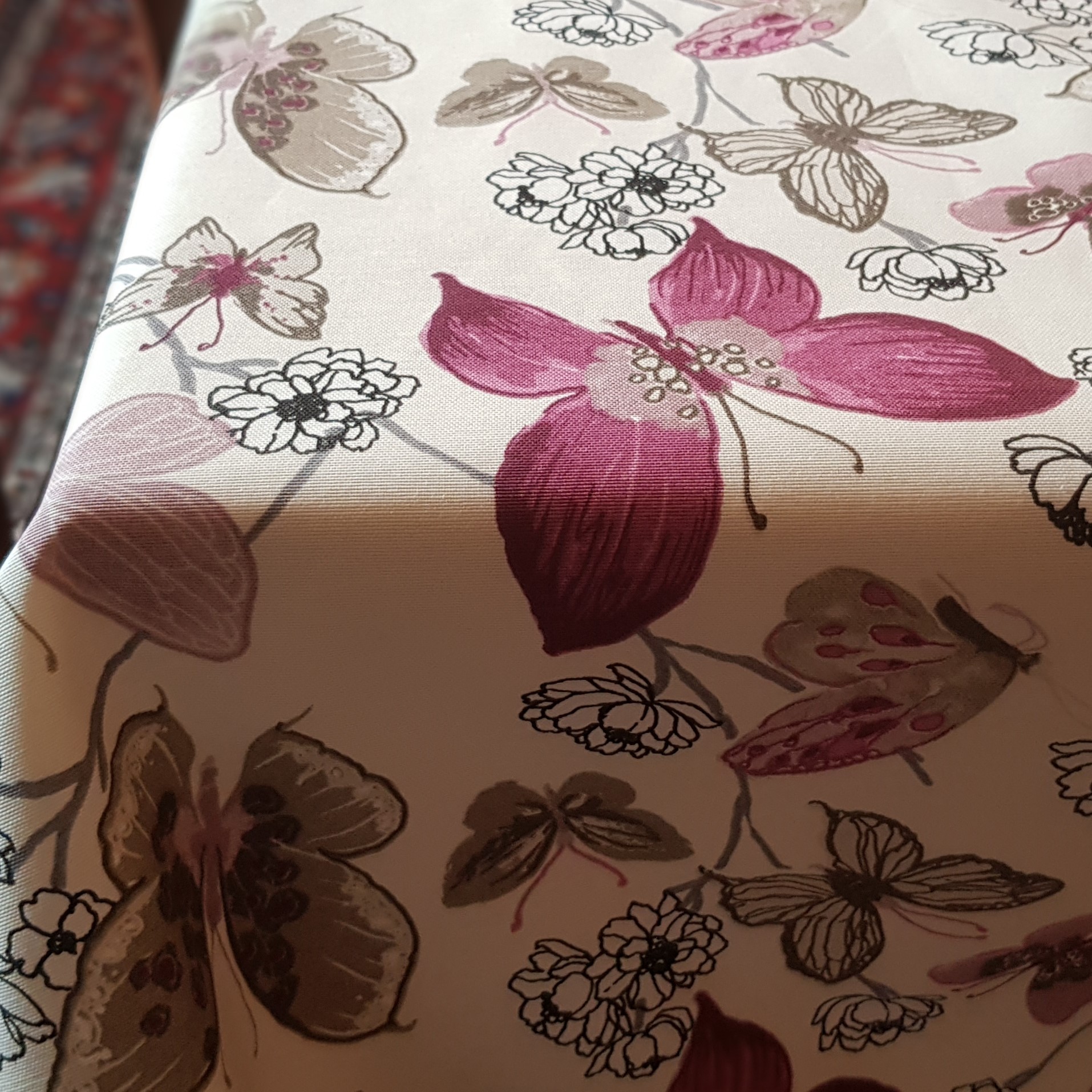 MARIPOSAS lila mantel 1,5 x 2,4 m antimanchas