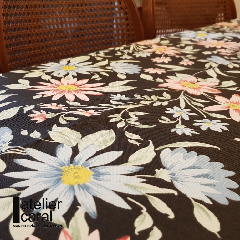 GAZANIAS celestes mantel 1,5 x 2,4 m antimanchas