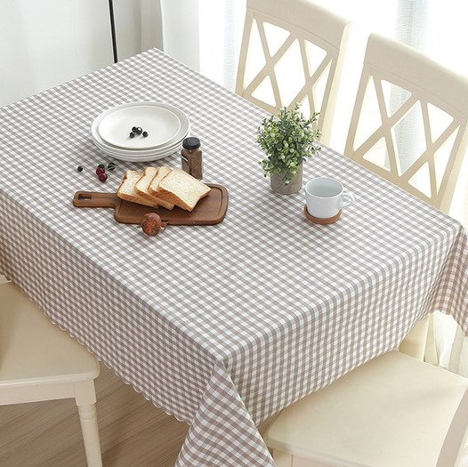 BISTROT gris cuadrícula ⬛ 10 mm mantel 1,5 x 2,4 m antimanchas