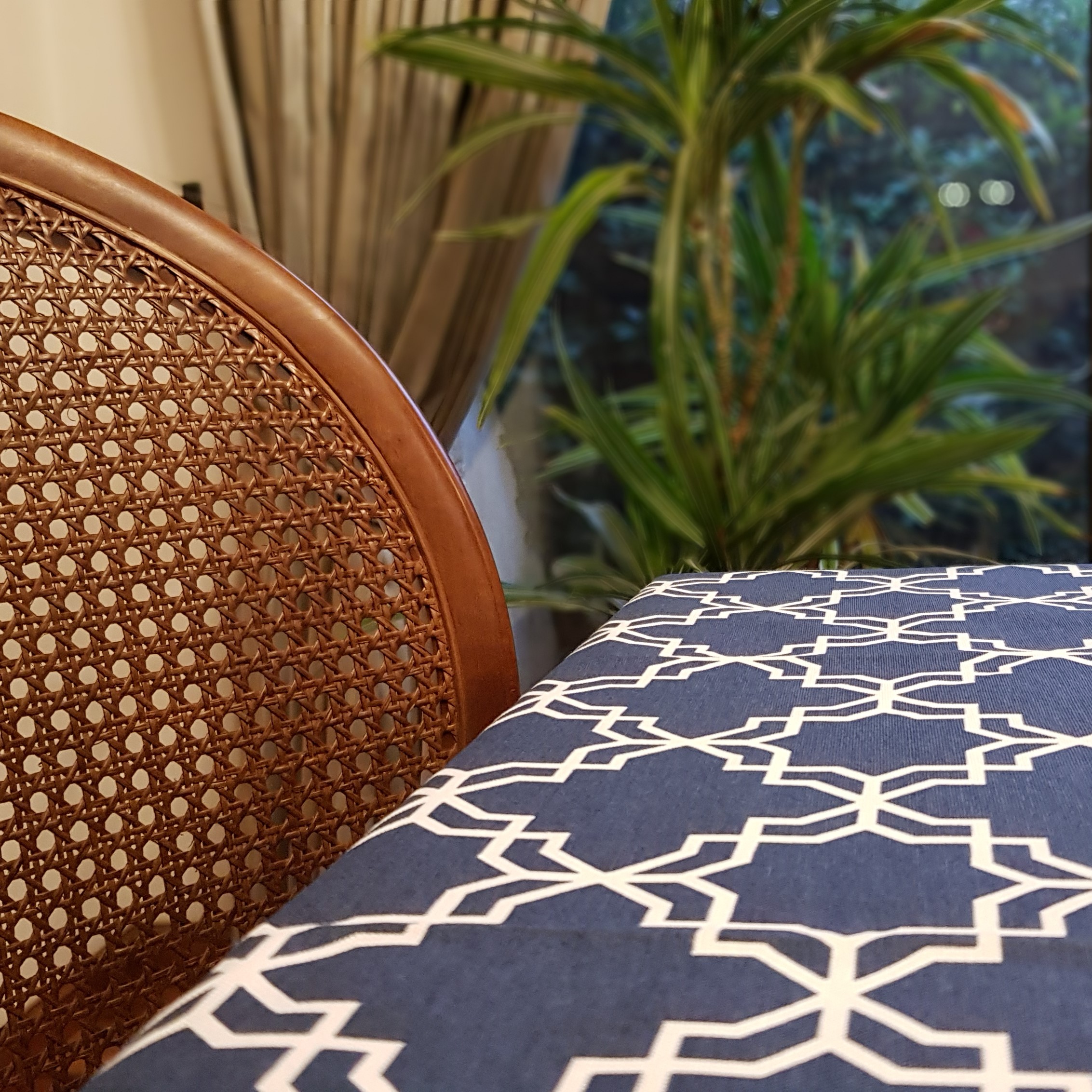 KHATAM azul mantel 1,5 x 2,4 m antimanchas