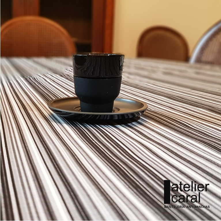 EUSKADI negro mantel 1,5 x 2,4 m antimanchas