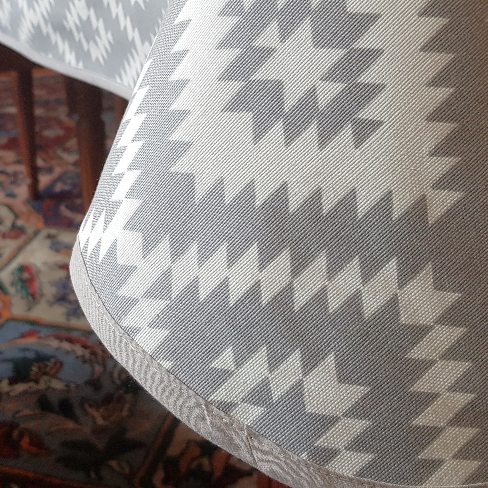 ÉTNICO gris mantel 1,5 x 2,4 m antimanchas