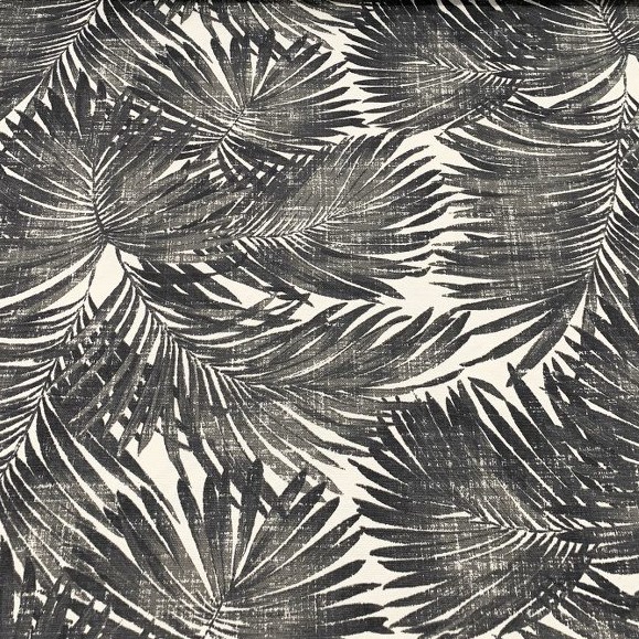 PALMERAS negro mantel largo 3,7 m antimanchas