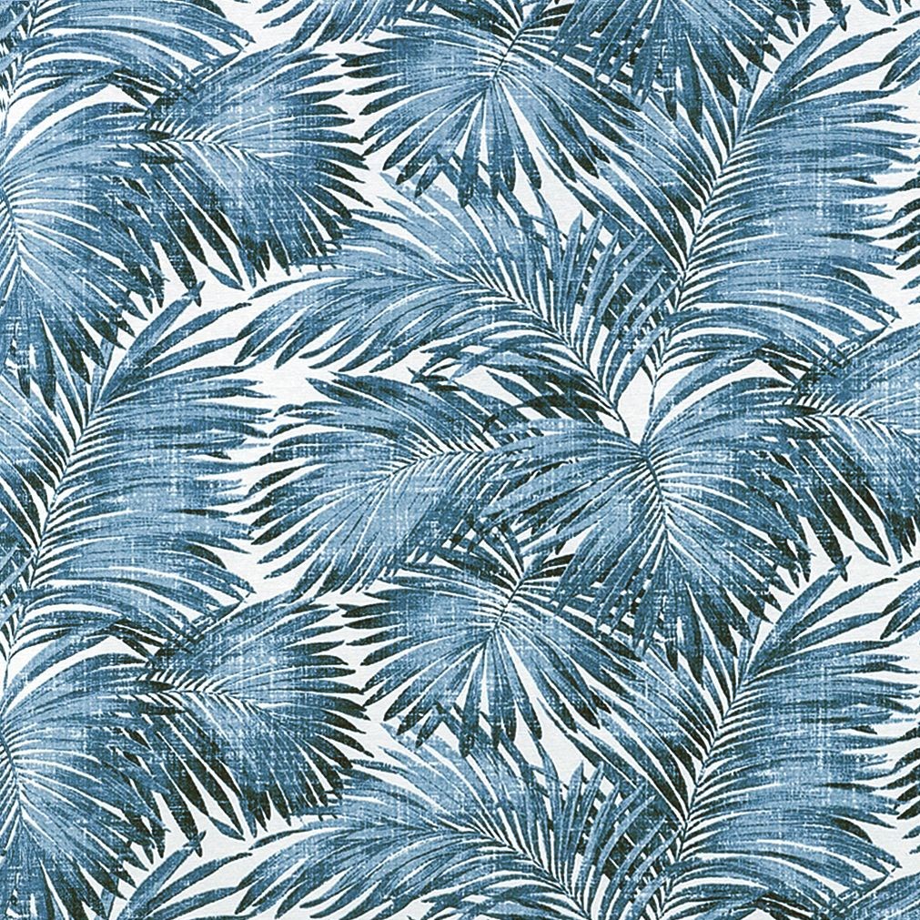 PALMERAS azul mantel largo 3,7 m antimanchas