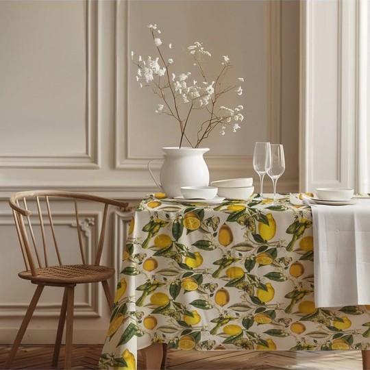 🍋 LIMONES 🍋 mantel largo 3,2 m antimanchas