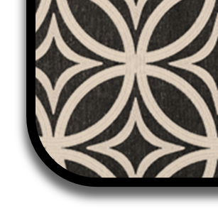 ESTRELLAS VINTAGE negro mantel largo 3,2 m antimanchas