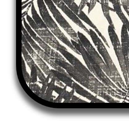 PALMERAS negro mantel largo 3,2 m antimanchas